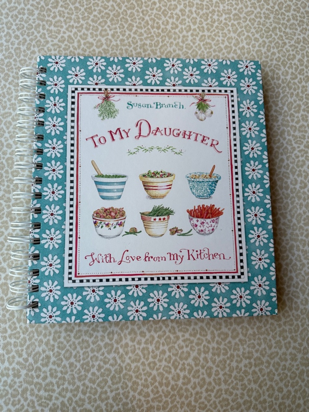 New Susan Branch 'To My Daughter' Hardcover Spiral Recipe Journal